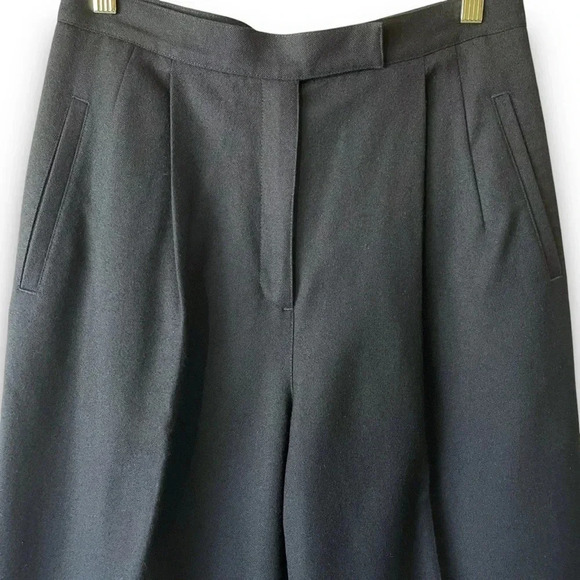 Liz Claiborne Lizsport  Wool Lined Trousers Women's 8 Black Pleated High Waist - Picture 5 of 9